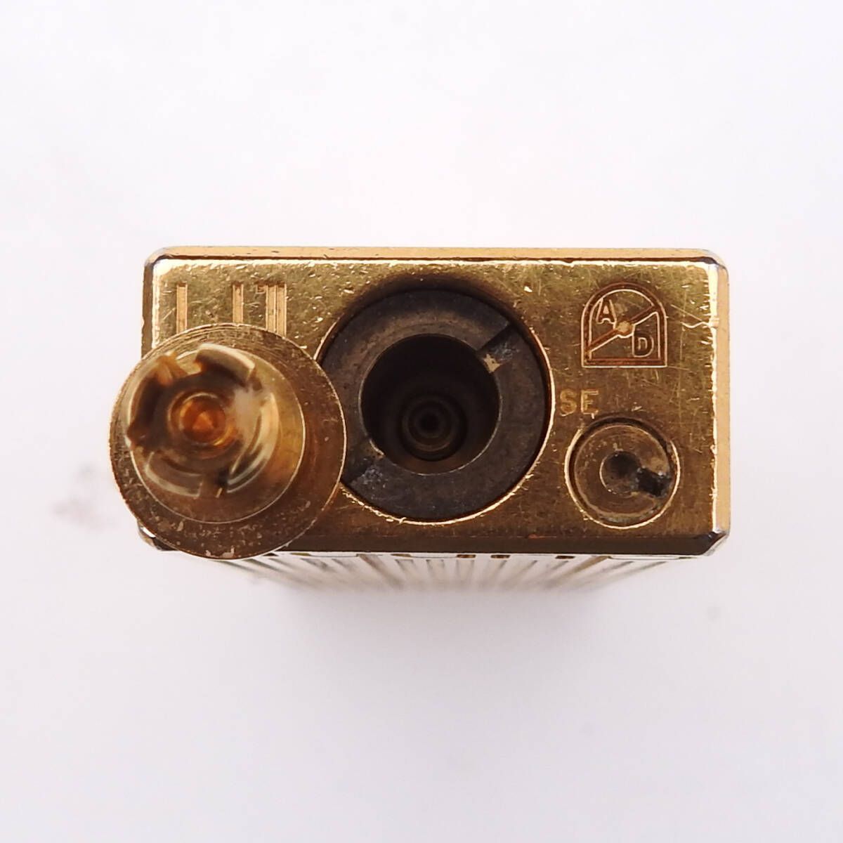 着火未確認】dunhill ダンヒル ロゴ ゴールド ローラーガスライター