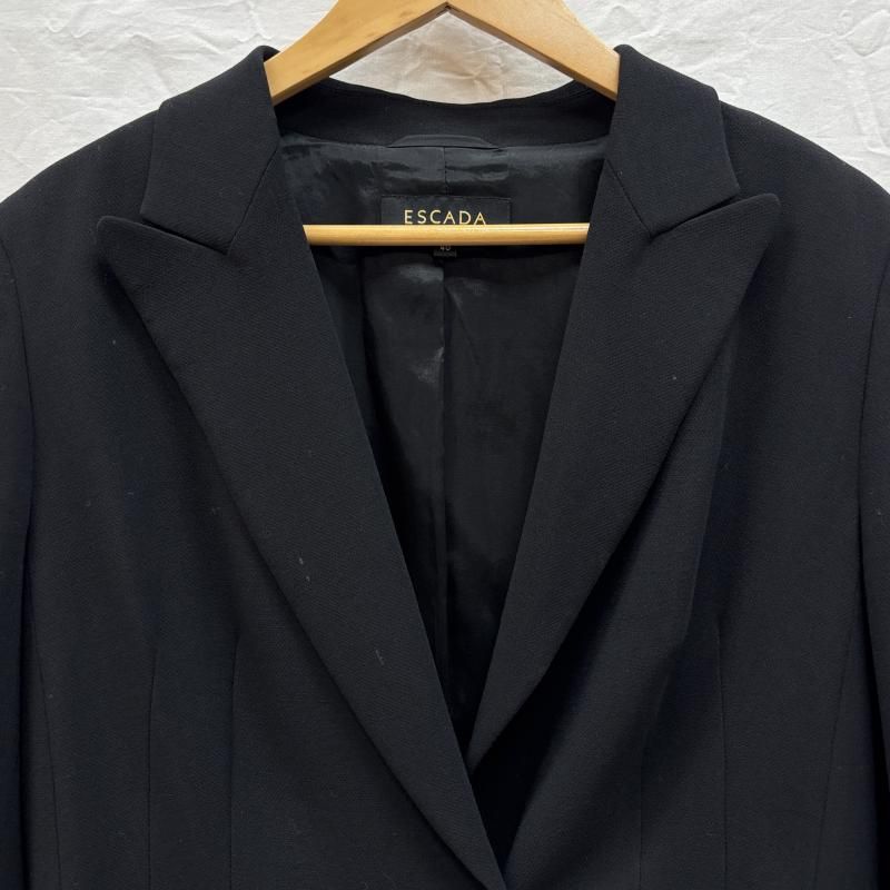 エスカーダ ピークドラペル テーラード ジャケット フロントボタン