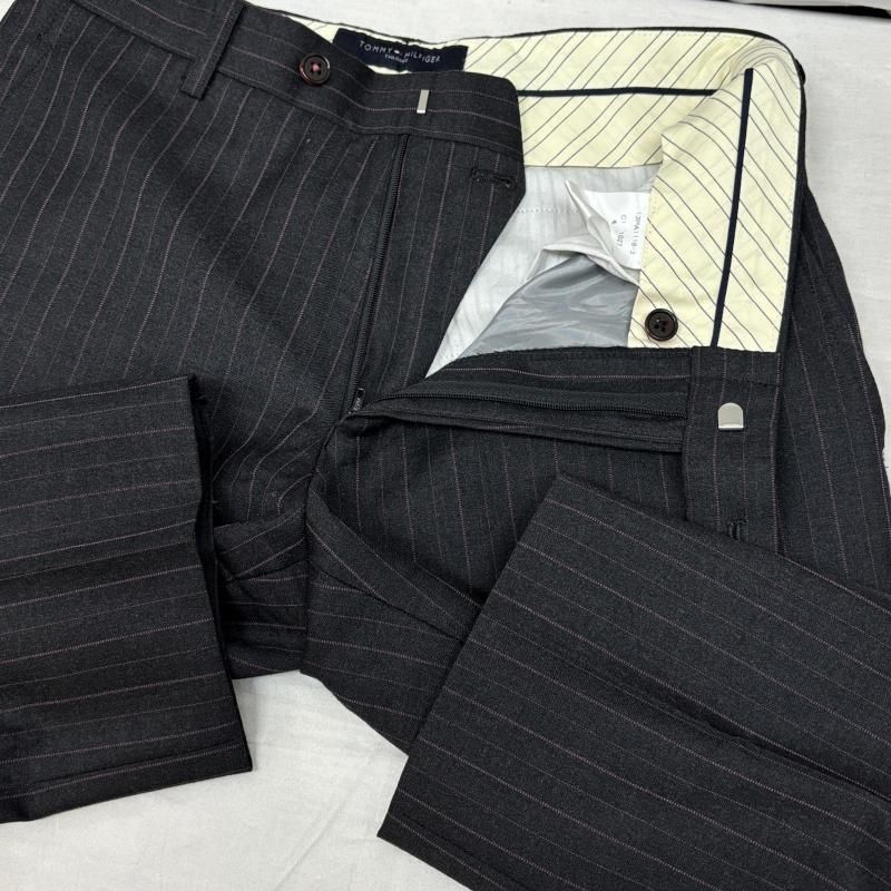 トミーヒルフィガー セットアップ ストライプ ウール テーラード