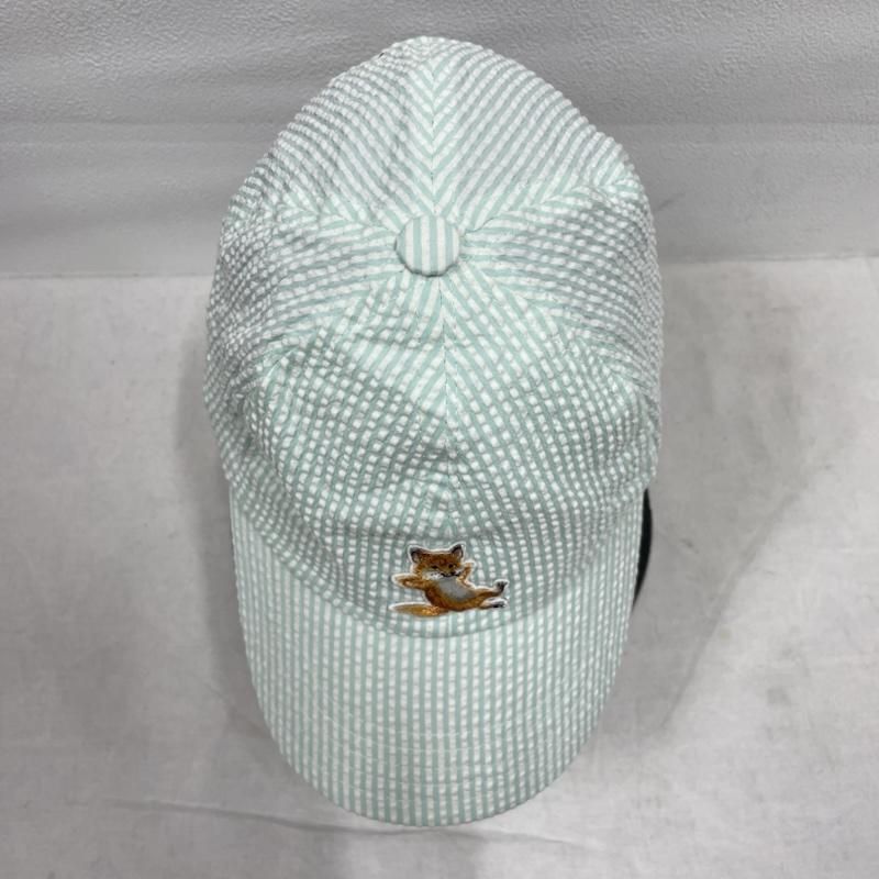 メゾンキツネ CHILLAX FOX 6P CAP ストライプ キャップ ワンポイント