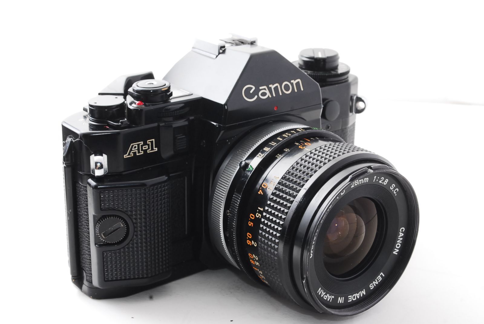 キヤノン Canon A 1 ブラック FD 28 mm 2 8 通電 済 フィルター付き 20305