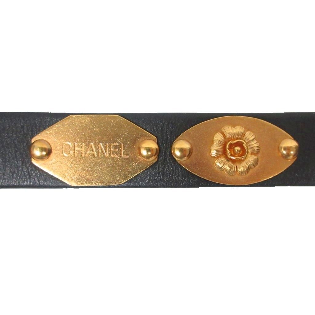 シャネル CHANEL 希少 アイコン 96P レザー ベルト マトラッセ ココ