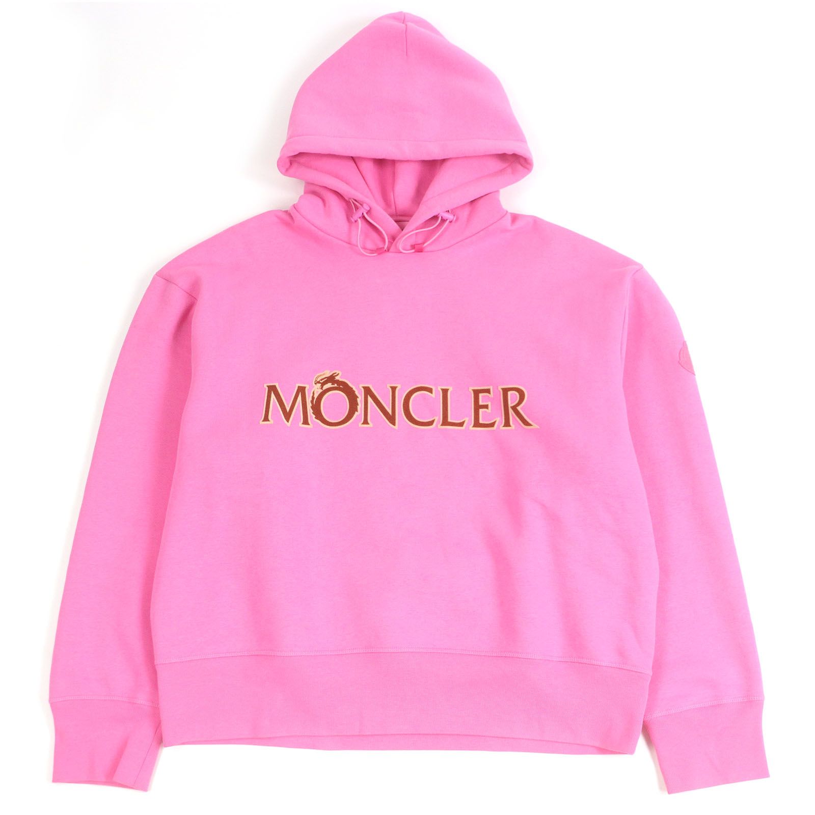 極美品□MONCLER モンクレール 2023年製 ドラゴン ロゴワッペン 裏起毛