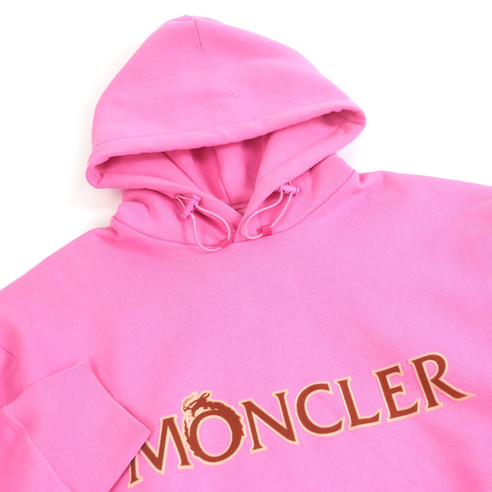 極美品□MONCLER モンクレール 2023年製 ドラゴン ロゴワッペン 裏起毛