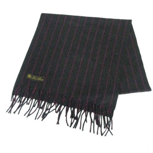 ロロピアーナ Loro Piana 最高級 美品 カシミヤ100% ストライプ