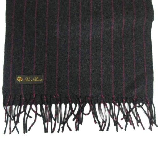 ロロピアーナ Loro Piana 最高級 美品 カシミヤ100% ストライプ