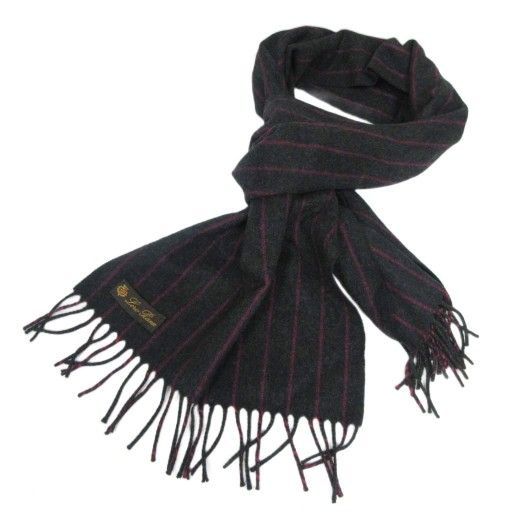 ロロピアーナ Loro Piana 最高級 美品 カシミヤ100% ストライプ