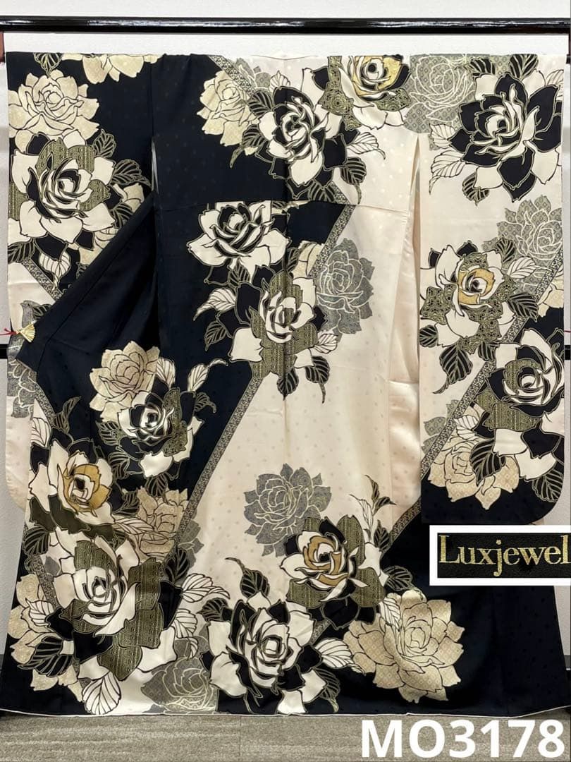 振袖 刺繍 金彩 紋意匠 身丈164 cm 撥水加工済 MO 3178