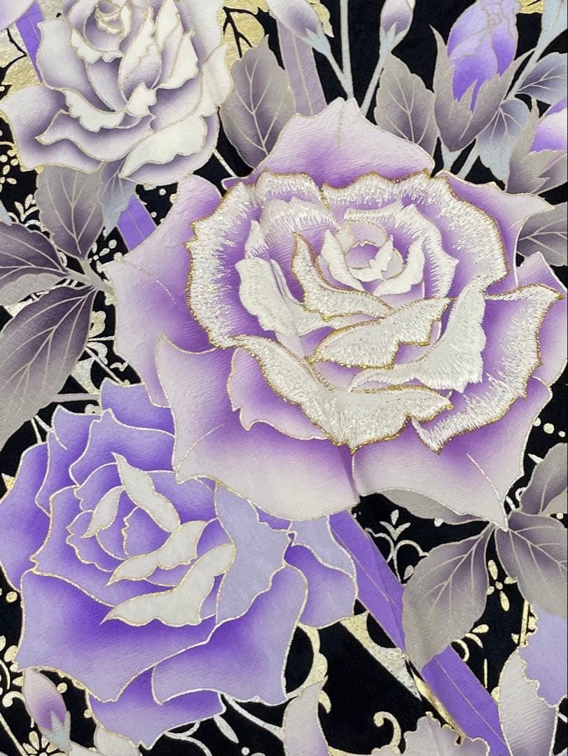 振袖 金彩 刺繍 薔薇 紋意匠 身丈170cm 撥水加工済 MO3176 - メルカリ
