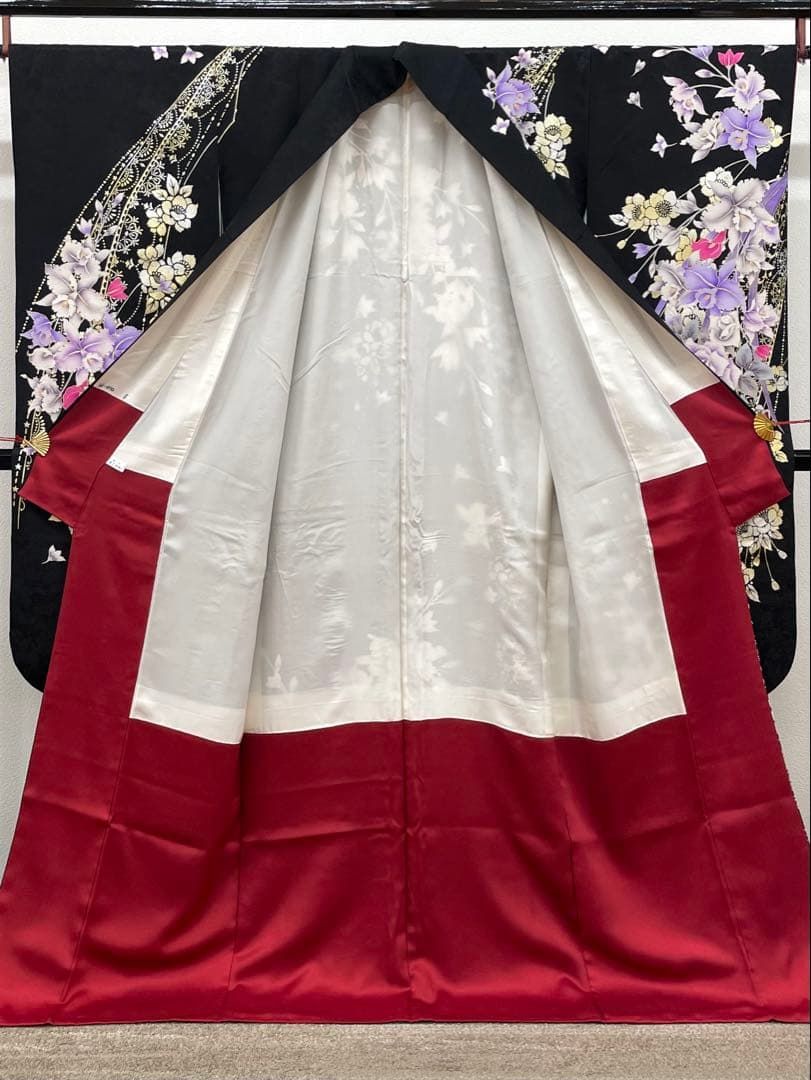 振袖 金彩 刺繍 薔薇 紋意匠 身丈170cm 撥水加工済 MO3176 - メルカリ