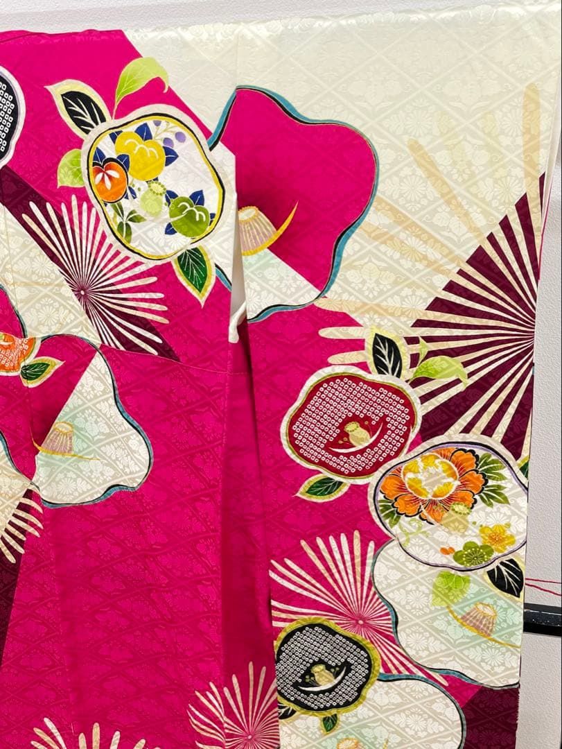 振袖 金駒 金彩 紋意匠 大輪 身丈159 cm 撥水加工済 MO 3175