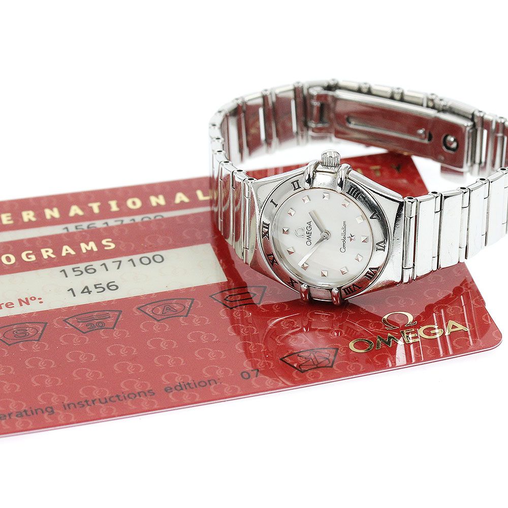 オメガ OMEGA 1561 71 コンステレーション ミニ マイチョイス ホワイトシェルダイアル クォーツ レディース保証書付き_921130