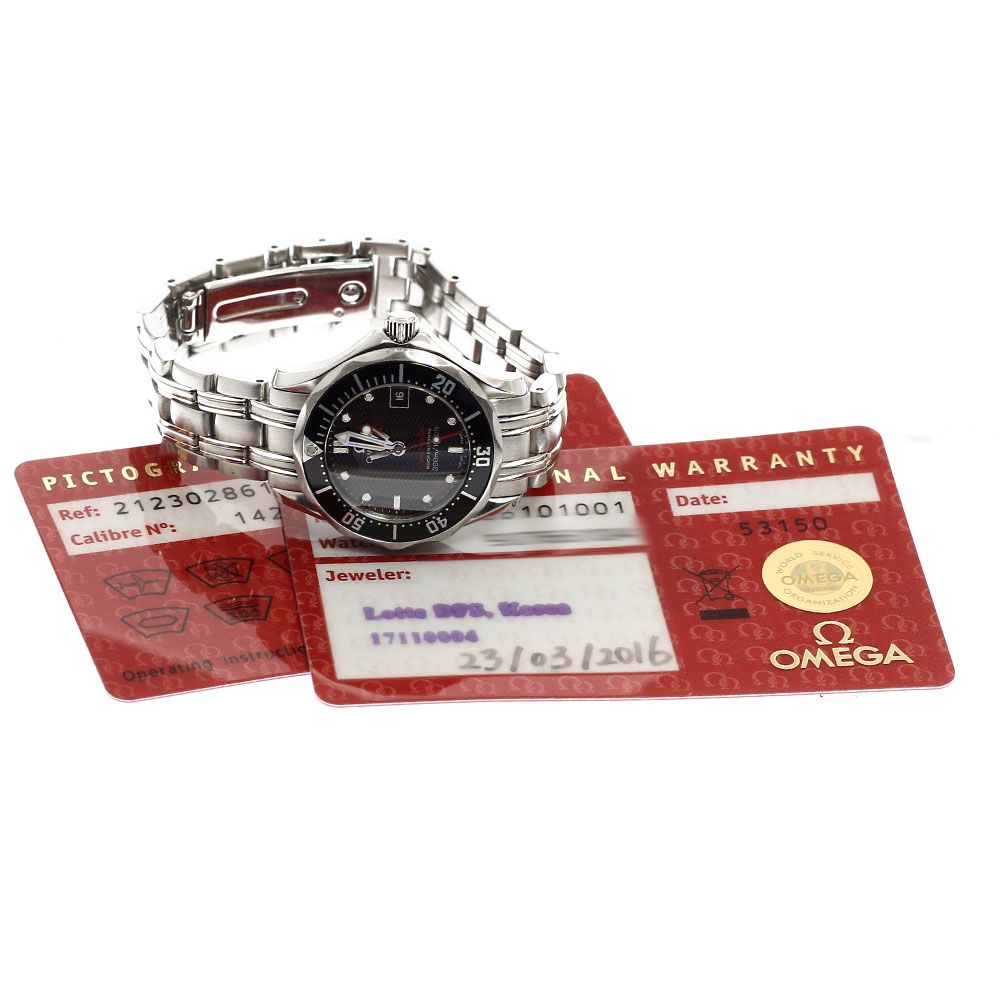 オメガ OMEGA 212 30 28 61 01 001 シーマスター300 デイト クォーツ レディース 保証書付き_916451