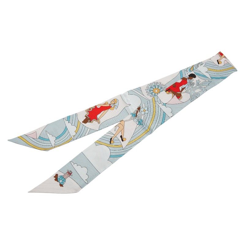 エルメス ツイリー CARRES VOLANTS 空飛ぶカレ ブルー マルチカラー