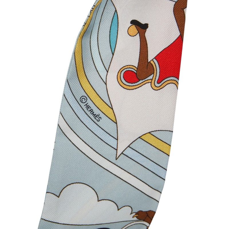 エルメス ツイリー CARRES VOLANTS 空飛ぶカレ ブルー マルチカラー
