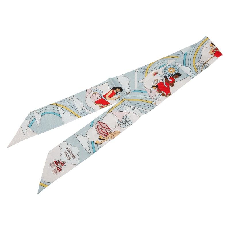 エルメス ツイリー CARRES VOLANTS 空飛ぶカレ ブルー マルチカラー