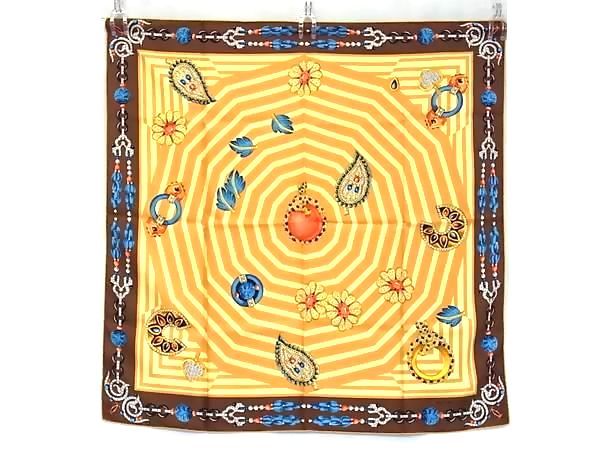 Cartier カルティエ マストライン シルク 柄 スカーフ ストール ショール レディース FU 3579