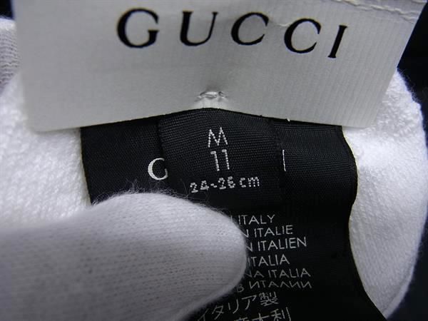  GUCCI グッチ シェリーライン コットン タイガー 虎 表記サイズ M ソックス 靴下 ホワイト系×マルチ FU 3386 その他 小物