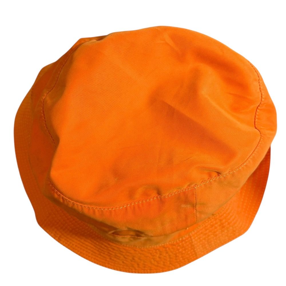 美品 HERMES エルメス Hロゴ刺繍 バケットハット サイズ58 オレンジ