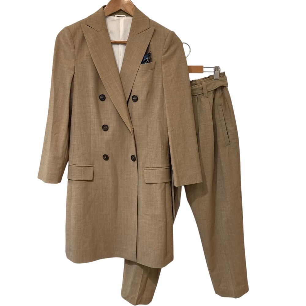 ブルネロクチネリ レディース　ジャケット　パンツ　セットアップ 美品 BRUNELLO CUCINELLI ブルネロクチネリ ロングジャケット＋