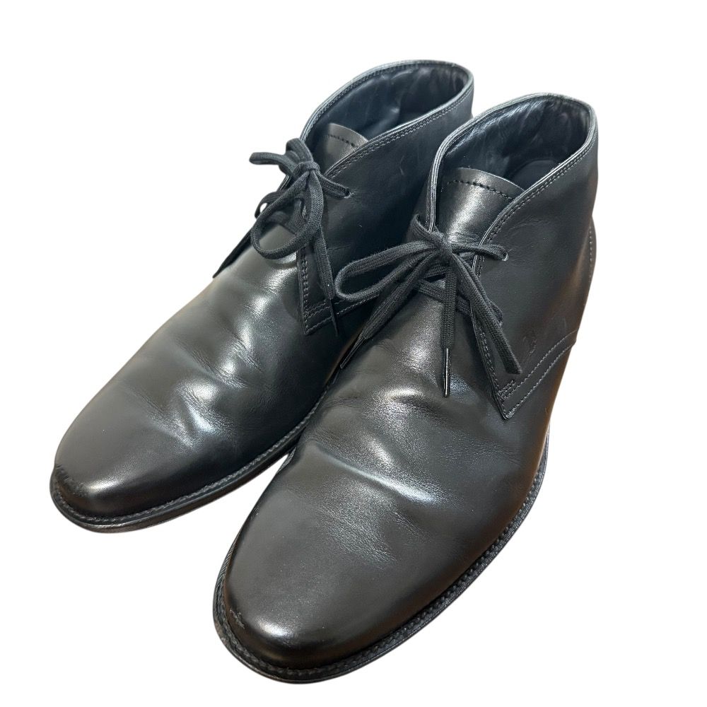TOD S トッズ レザー チャッカブーツ サイズ7 26 cm相当 ブラック メンズ 古着