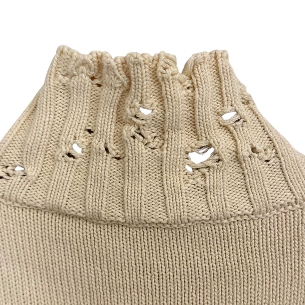 美品 22AW MARNI マルニ ハイネック ダメージ加工 ニット ベスト