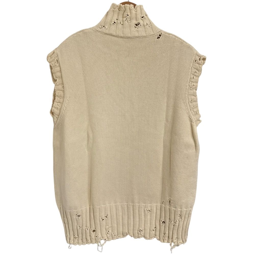 美品 22AW MARNI マルニ ハイネック ダメージ加工 ニット ベスト