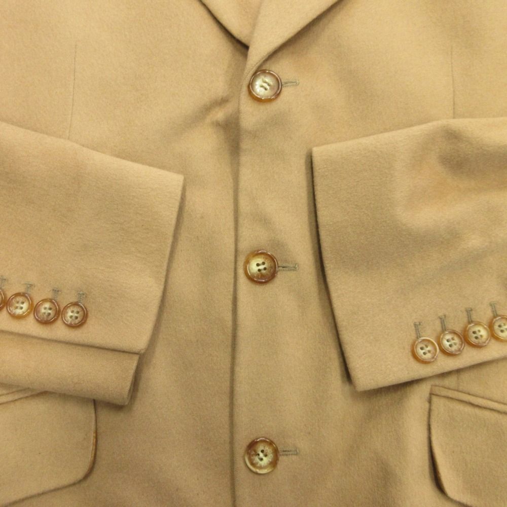美品　グッチ　テーラードジャケット　カシミヤ　金ボタン　Mサイズ　ベージュ 良品 GUCCI グッチ 90's カシミヤ100% テーラード ジャケット ブレザー
