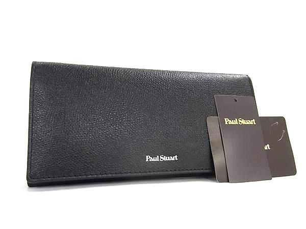 □新品□未使用□ Paul Stuart ポールスチュアート レザー 二つ折り 長