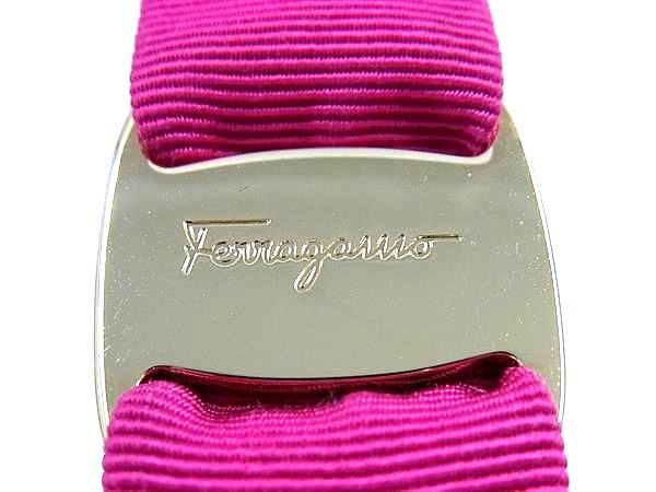  Salvatore Ferragamo フェラガモ ヴァラリボン キャンバス バレッタ ヘア 髪留め レディース ピンク系 FU 5358 その他 小物