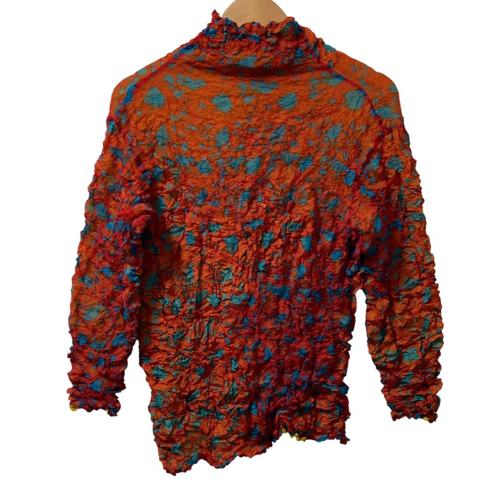 稀少　イッセイミヤケ　リバーシブルトップス 良品 ISSEY MIYAKE イッセイミヤケ リバーシブル シワ加工シャツ