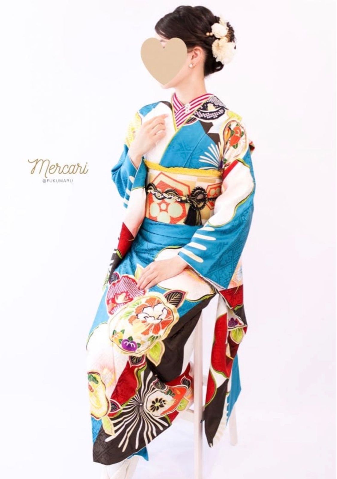 №372 成人式はこれ1つ　全て揃うフルセット　駒刺繍　正絹振袖　フルセット №372 成人式はこれ1つ 全て揃うフルセット 駒刺繍 正絹振袖