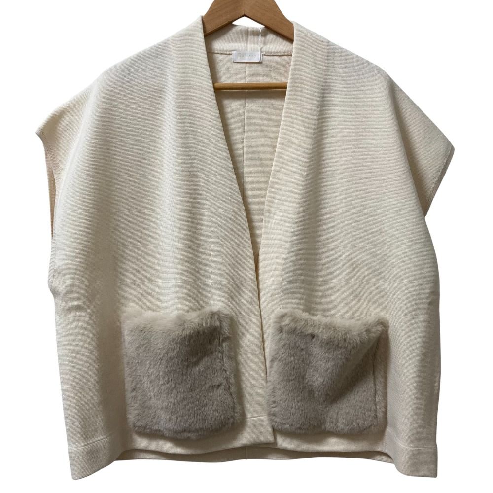 25AW 1回着用 ウールポリエステルミラノリブ ショートスリーブカーディガン ウールポリエステルミラノリブ ショートスリーブカーディガン（Ballsey