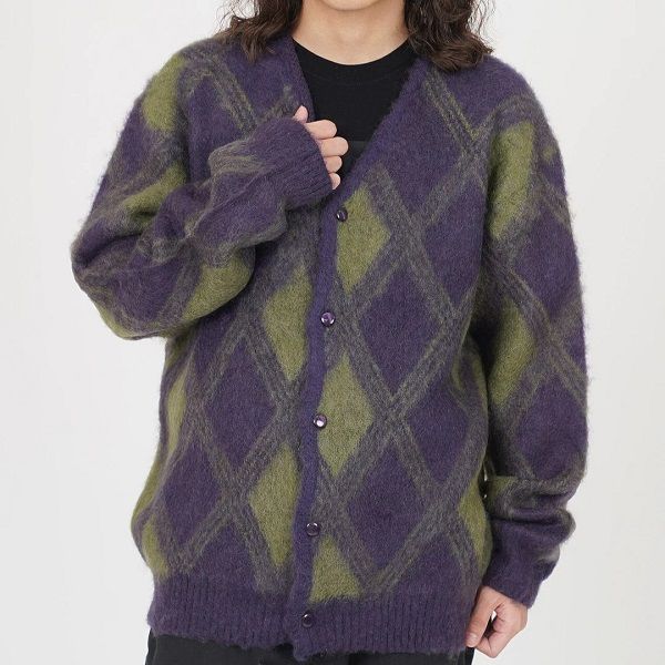 Needles ニードルス 23AW 日本製 Mohair Cardigan - Argyle モヘア