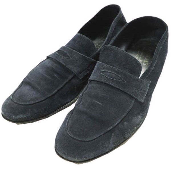 未使用 DOUCAL'S/デュカルス スエードレザーローファー 42 イタリア製 DOUCAL'S デュカルス イタリア製 スエードペニーローファー 42(27cm