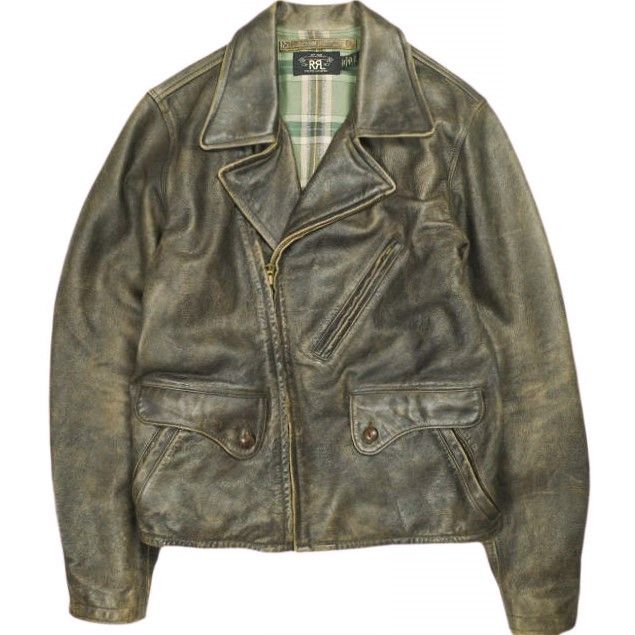 RRL ダブルアールエル Leather Moto Jacket カウレザー モトジャケット