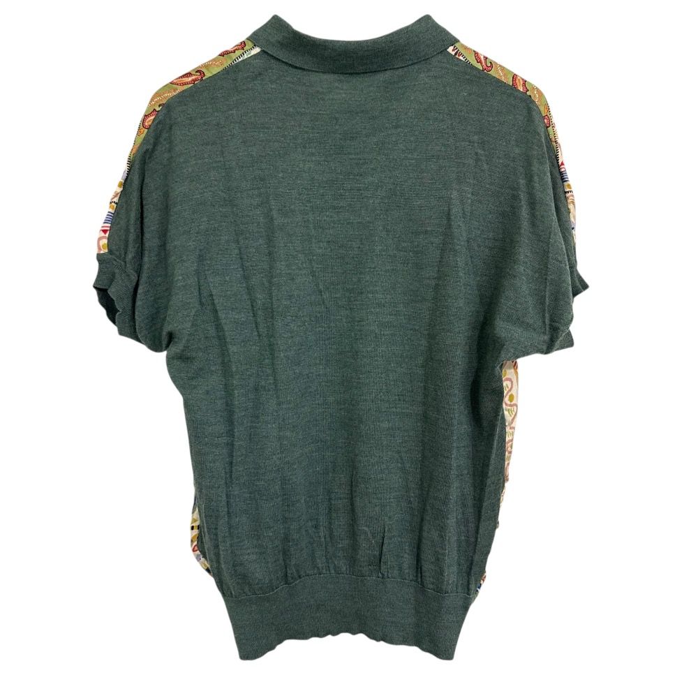 美品 22SS ETRO エトロ ペイズリー柄 切替え シルク 半袖 ニット
