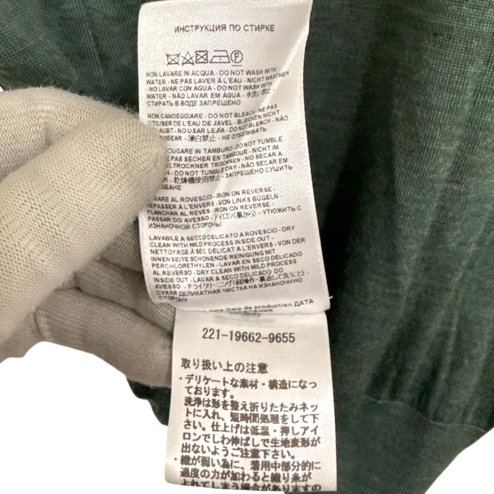 美品 22SS ETRO エトロ ペイズリー柄 切替え シルク 半袖 ニット ポロシャツ 40 グリーン レディース 古着 中古 USED 美品 22SS ETRO エトロ ペイズリー柄 切替え シルク 半袖 ニット