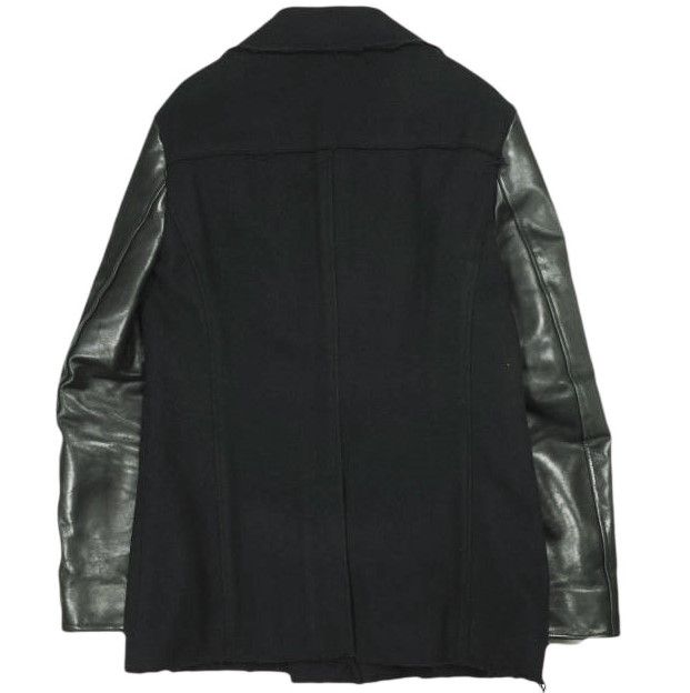 wjk ダブルジェイケイ 日本製 STAND P-COAT 袖レザー スタンドカラー