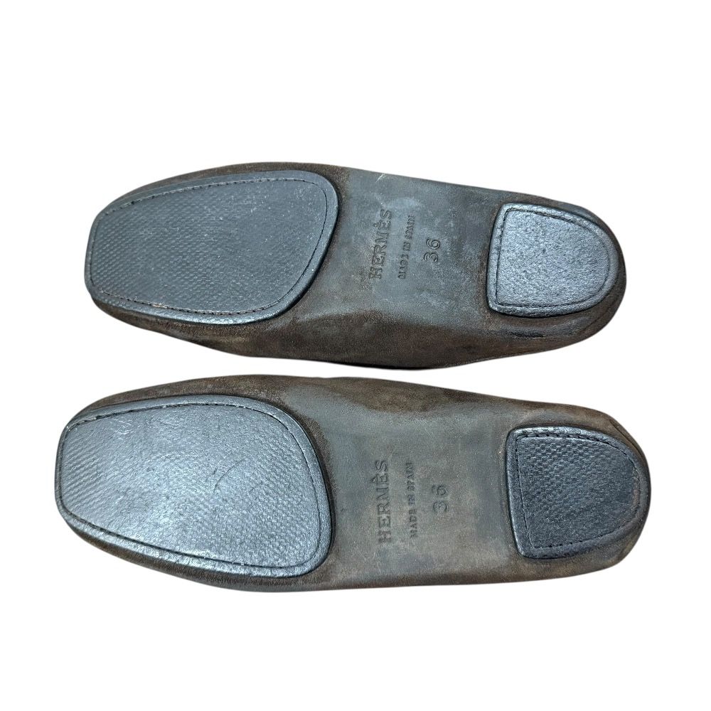 美品 HERMES エルメス スエード スリッパ ローファー サイズ36 23cm