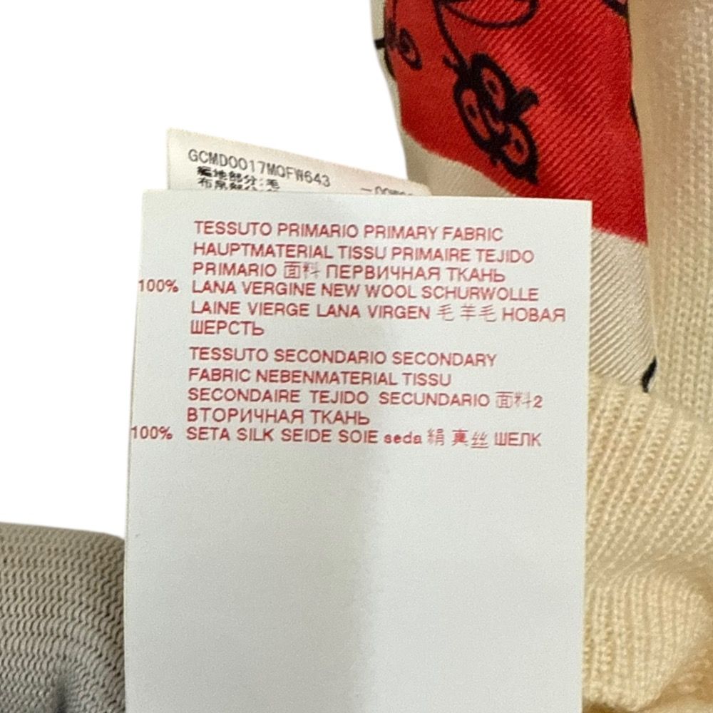  MARNI マルニ スカーフ柄切替 シルク ニット ベスト 38 アイボリー レディース 古着 ベスト ジレ ベスト ジレ ビスチェ