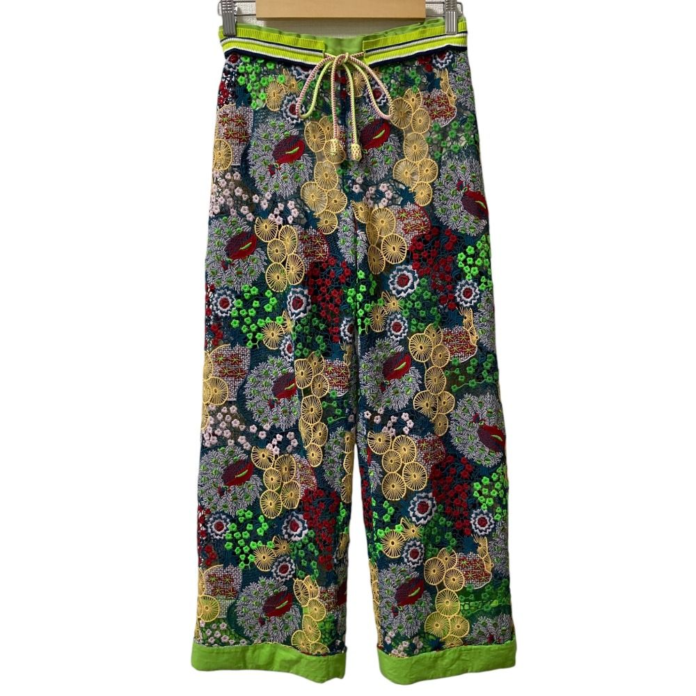 美品 VIVIENNE TAM ヴィヴィアンタム フラワーレース イージーパンツ