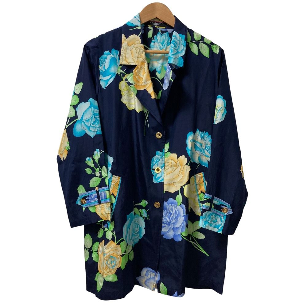 美品 LEONARD レオナール フラワープリント シャツジャケット