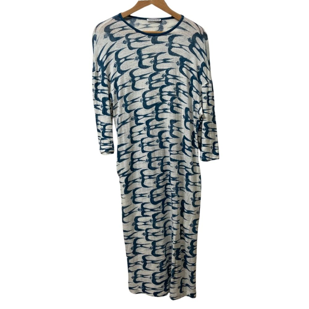 美品 mina perhonen ミナペルホネン hello swallow リネン ロング