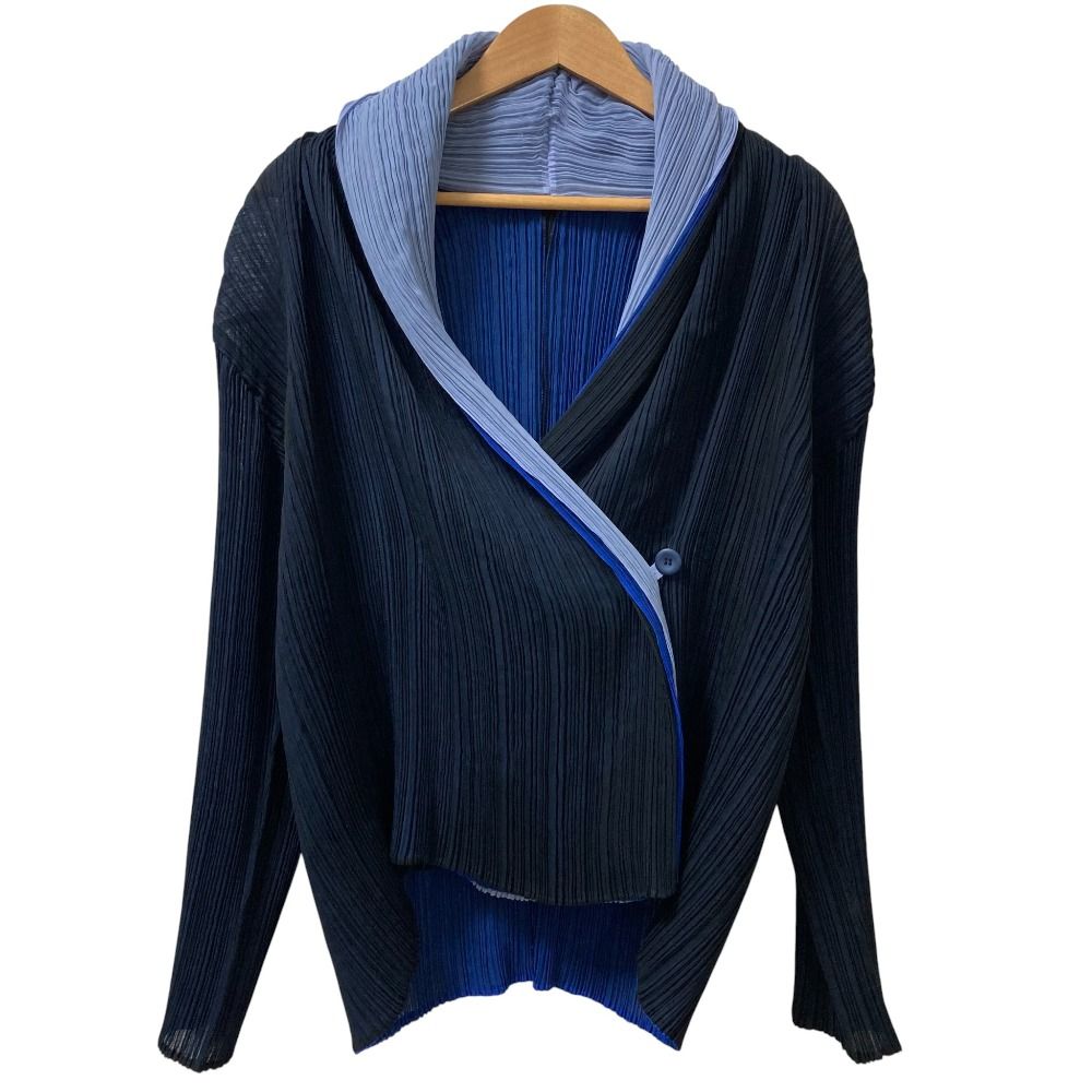 イッセイミヤケ二重プリーツジャケット 美品 ISSEY MIYAKE イッセイミヤケ ホワイトレーベル プリーツ ダブル