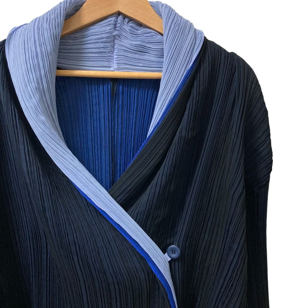 美品 ISSEY MIYAKE イッセイミヤケ ホワイトレーベル プリーツ ダブル