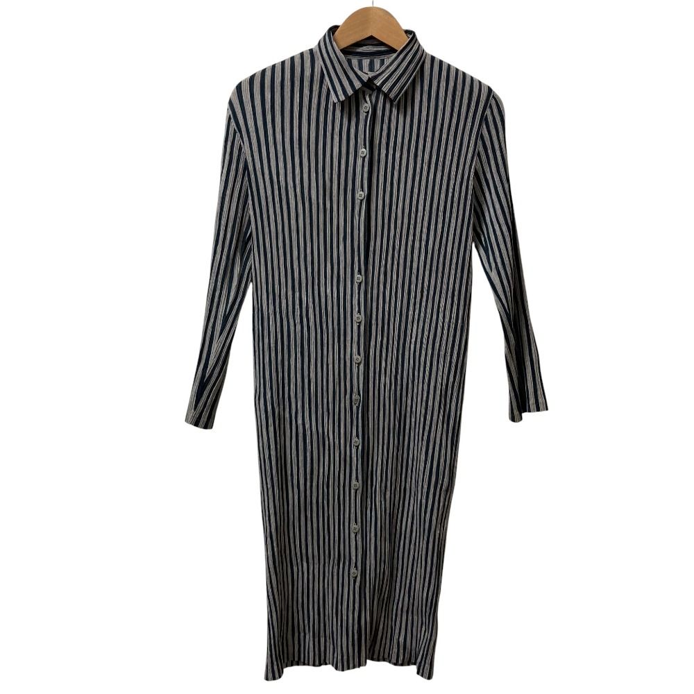 ISSEY MIYAKE イッセイミヤケ ストライプ プリーツシャツ ワンピース 美品 ISSEY MIYAKE FETE イッセイミヤケ フェット ストライプ プリーツ