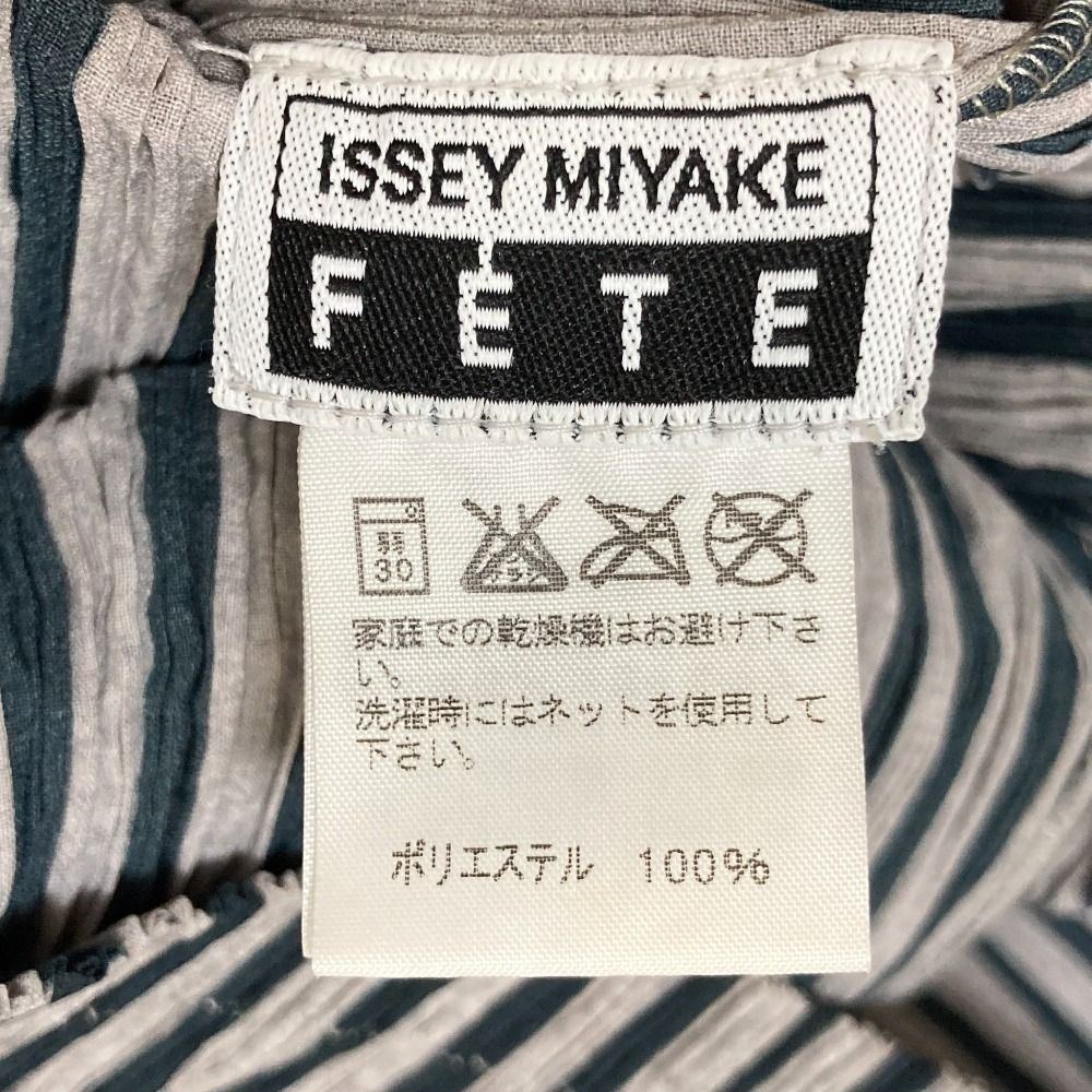 美品 ISSEY MIYAKE FETE イッセイミヤケ フェット ストライプ プリーツ