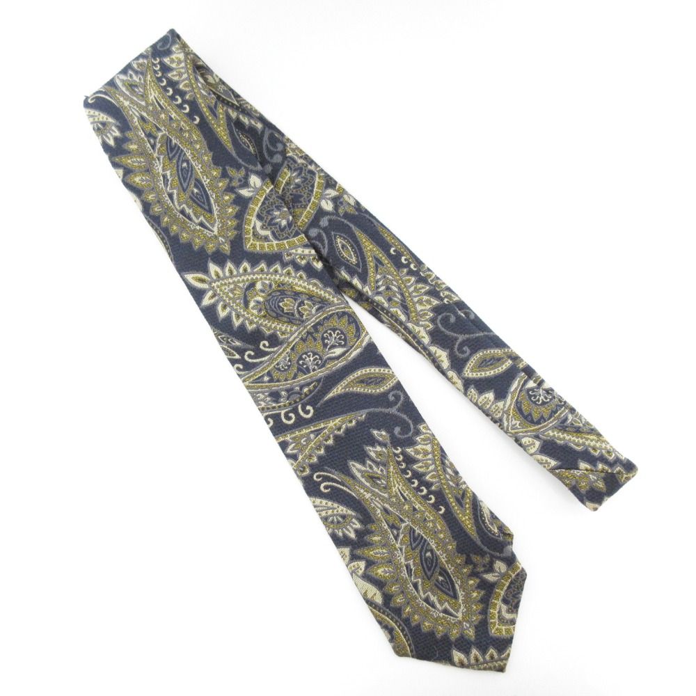 美品 ポールスミス ネクタイ ペイズリー ジャガード 古着コーデ 光沢感 青紺 m67443359039_1.jpg?1746773533