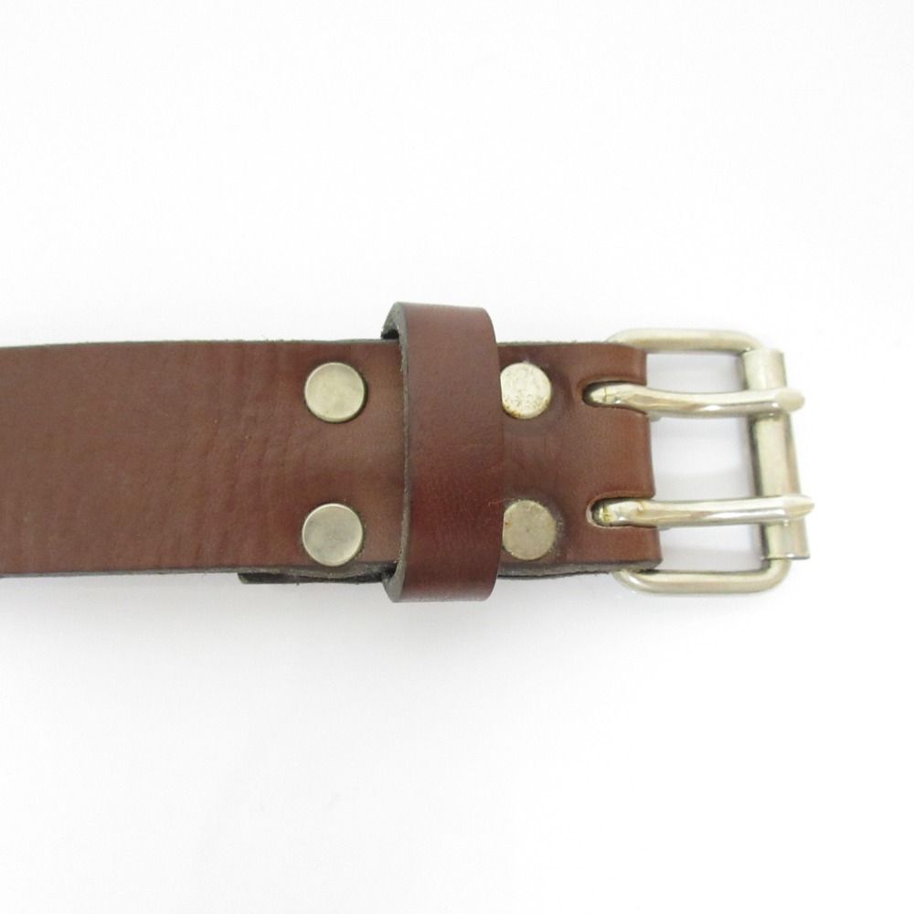 良品 MHL. マーガレットハウエル レザー ナローベルト ブラウン